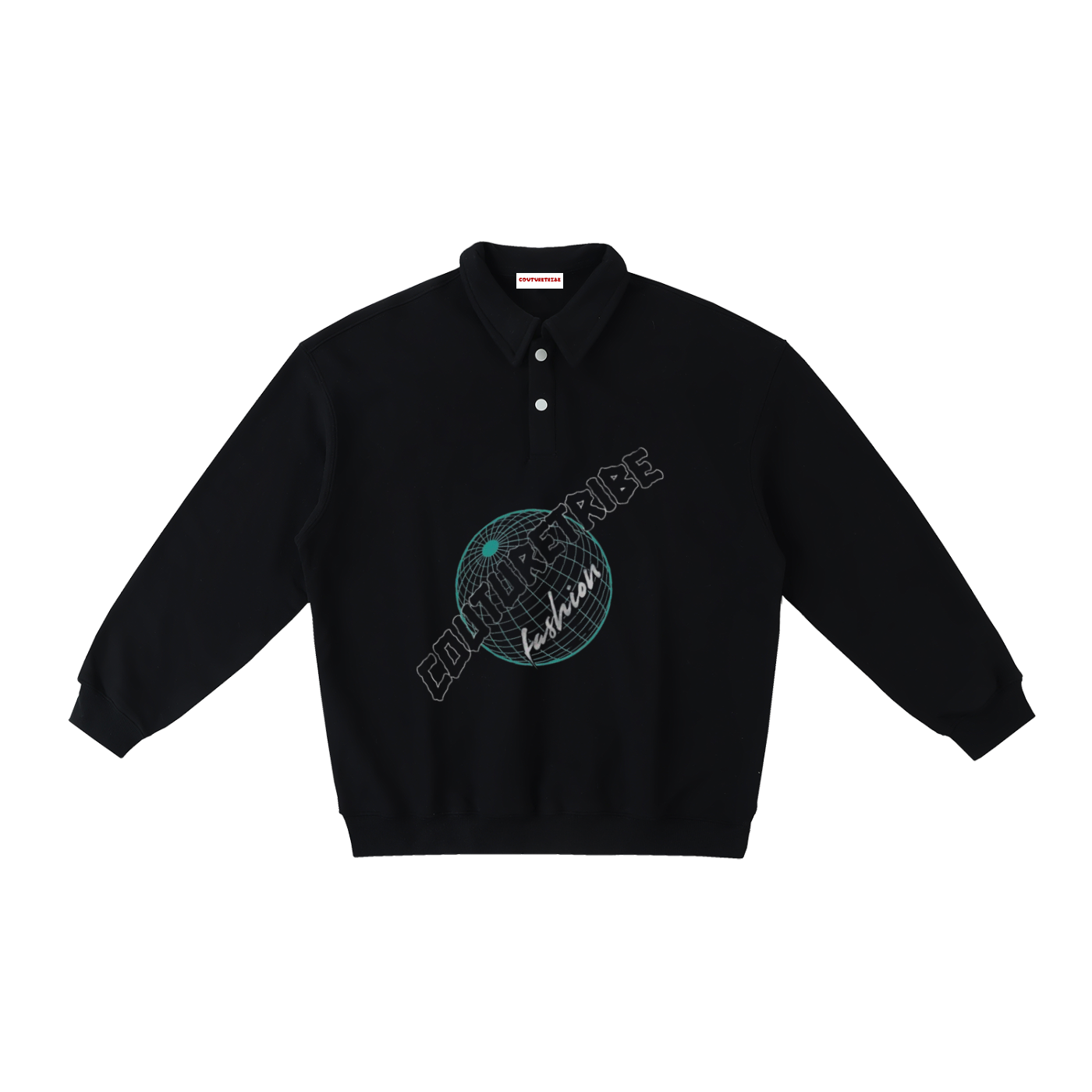 Heavyweight Polo-Collar Sweatshirt