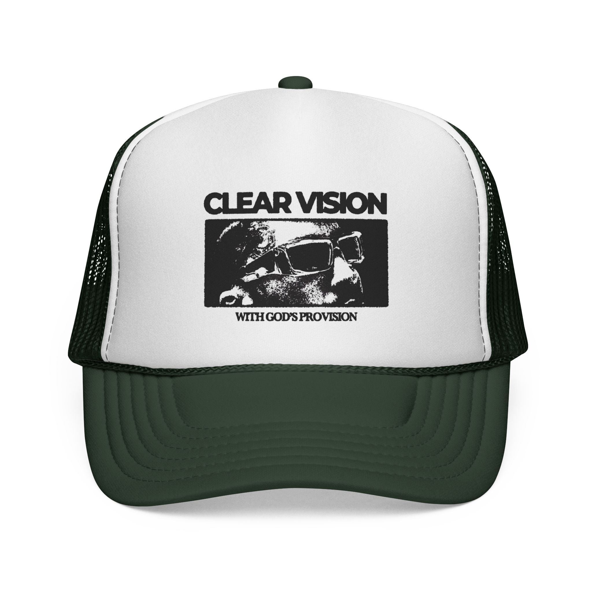 Trucker Cap — "Clear Vision" Vintage Skull Design (With God’s Provision)