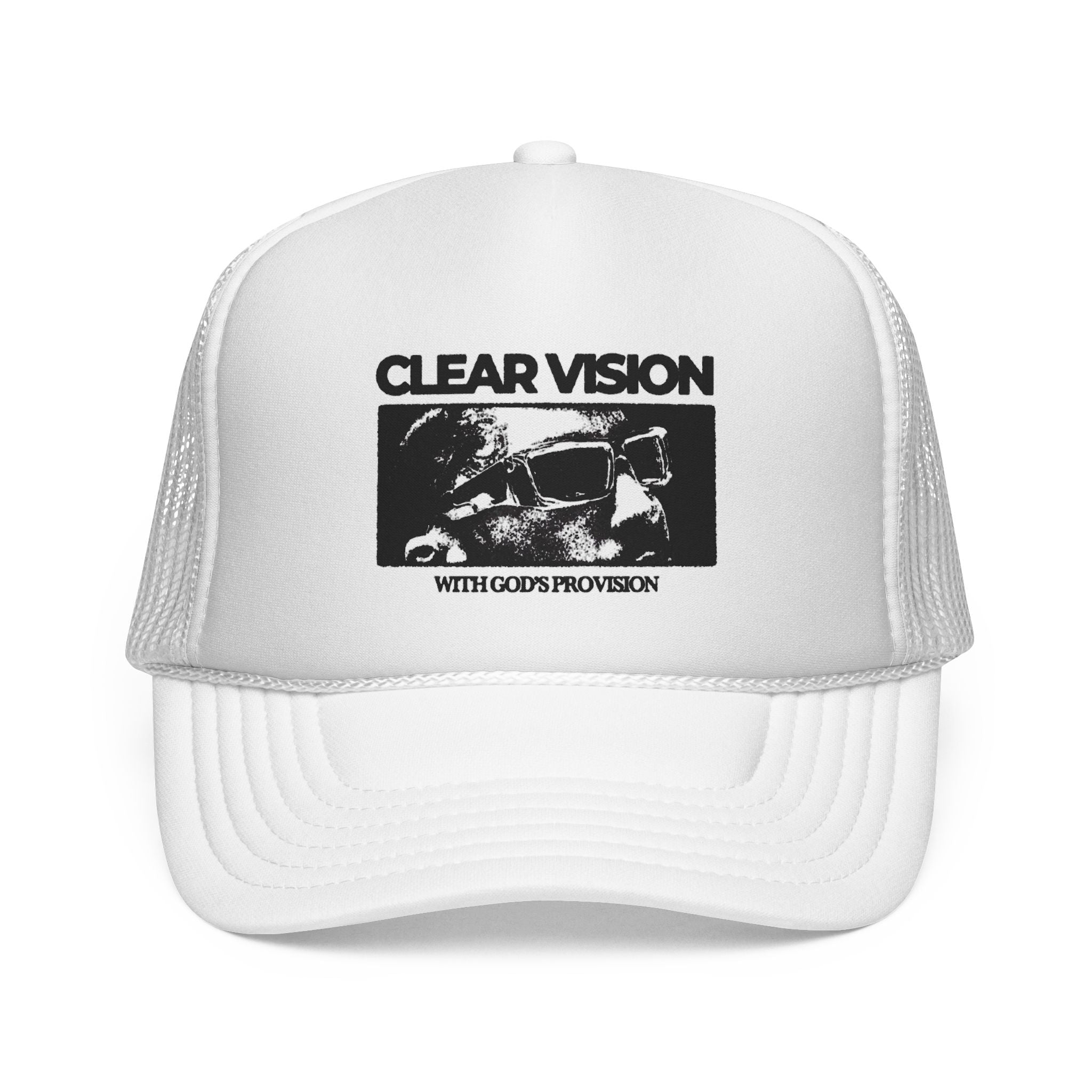 Trucker Cap — "Clear Vision" Vintage Skull Design (With God’s Provision)