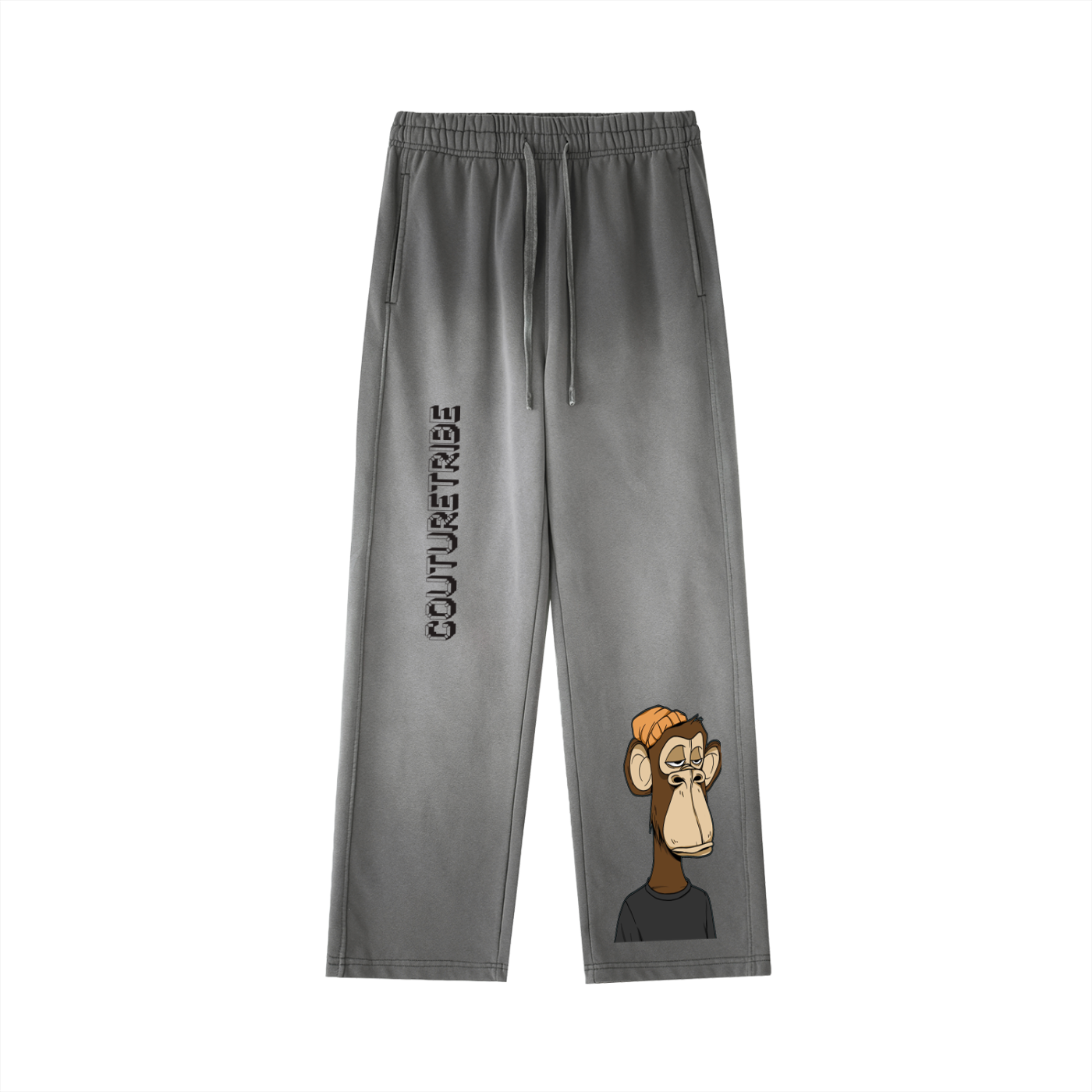 Vintage Washed Gradient Straight-Leg Sweatpants