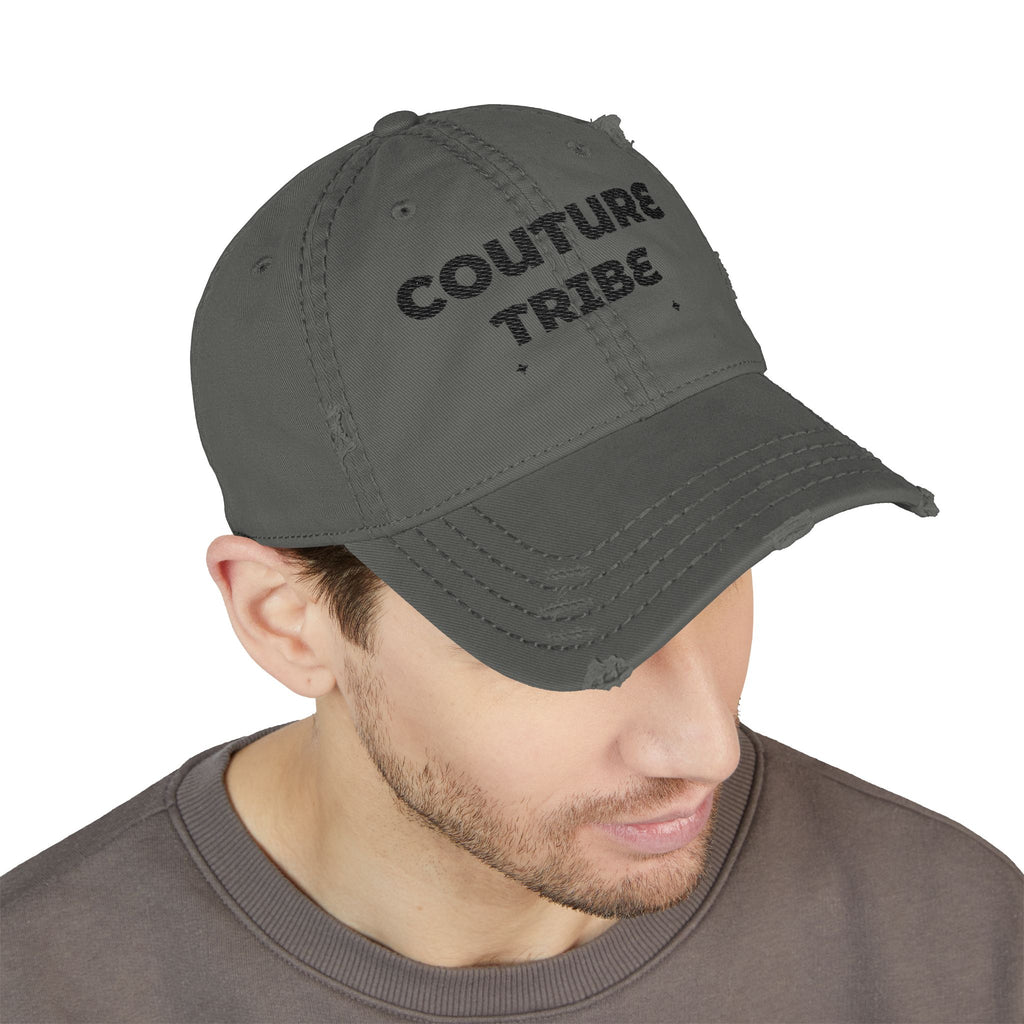 Distressed 'Couture Tribe' Embroidered Dad Hat