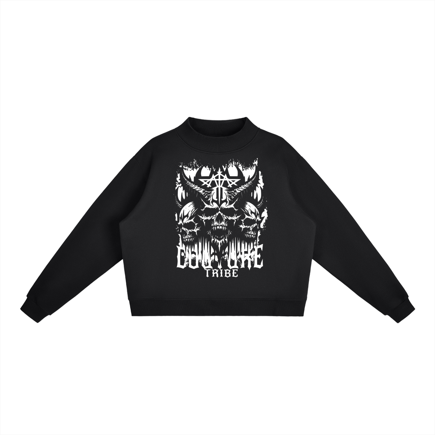 Essential Fleece Mock-Neck Crew Sweatshirt