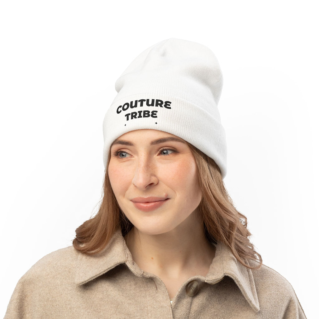 Couture Tribe Embroidered Knit Beanie — Cozy Fashion-Forward Winter Hat