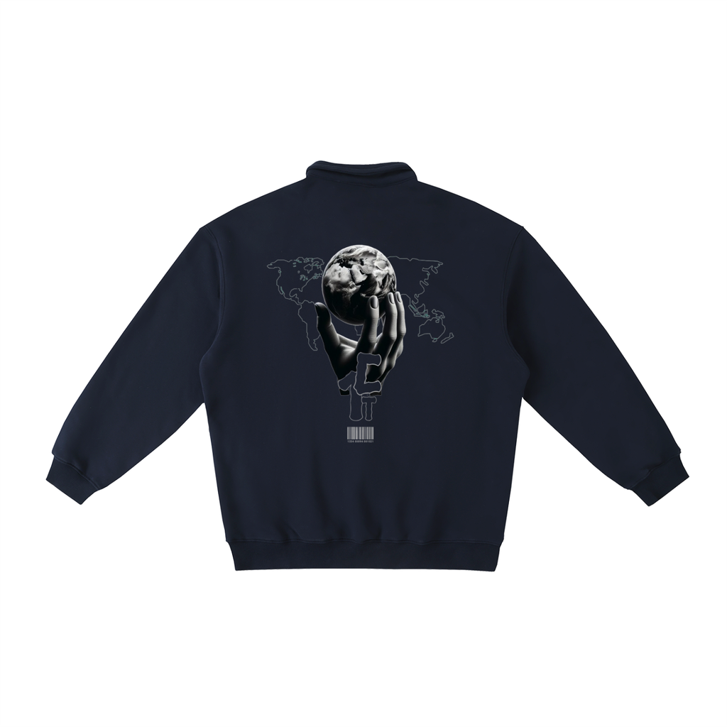 Heavyweight Polo-Collar Sweatshirt