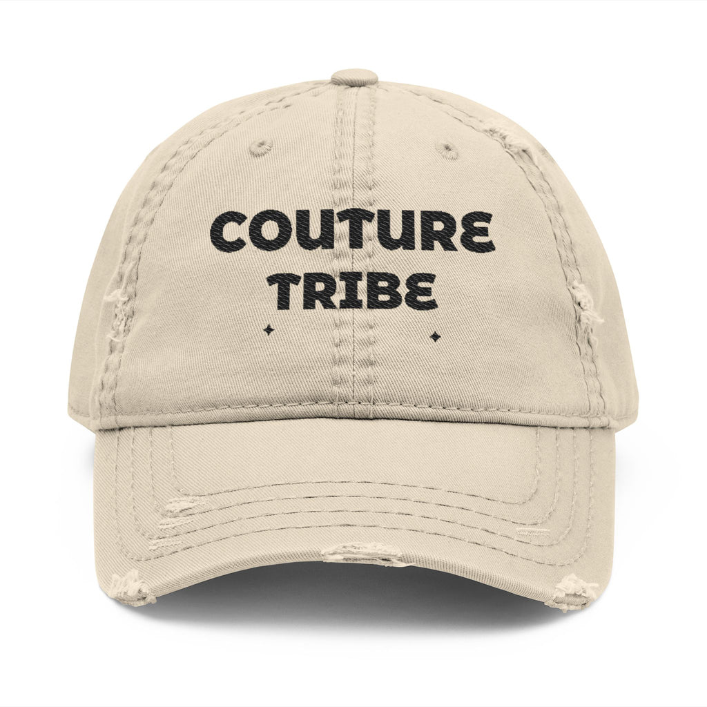 Distressed 'Couture Tribe' Embroidered Dad Hat
