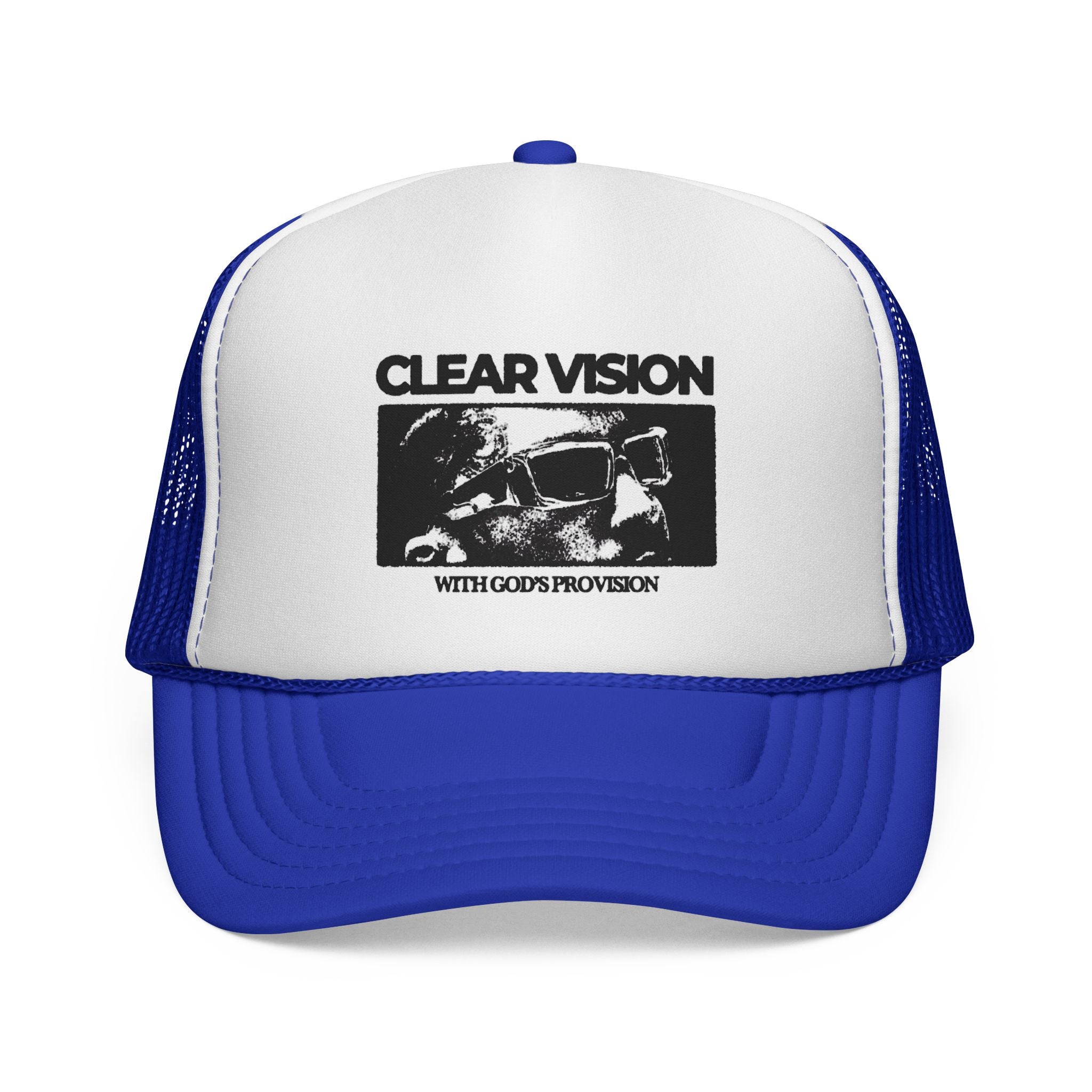 Trucker Cap — "Clear Vision" Vintage Skull Design (With God’s Provision)
