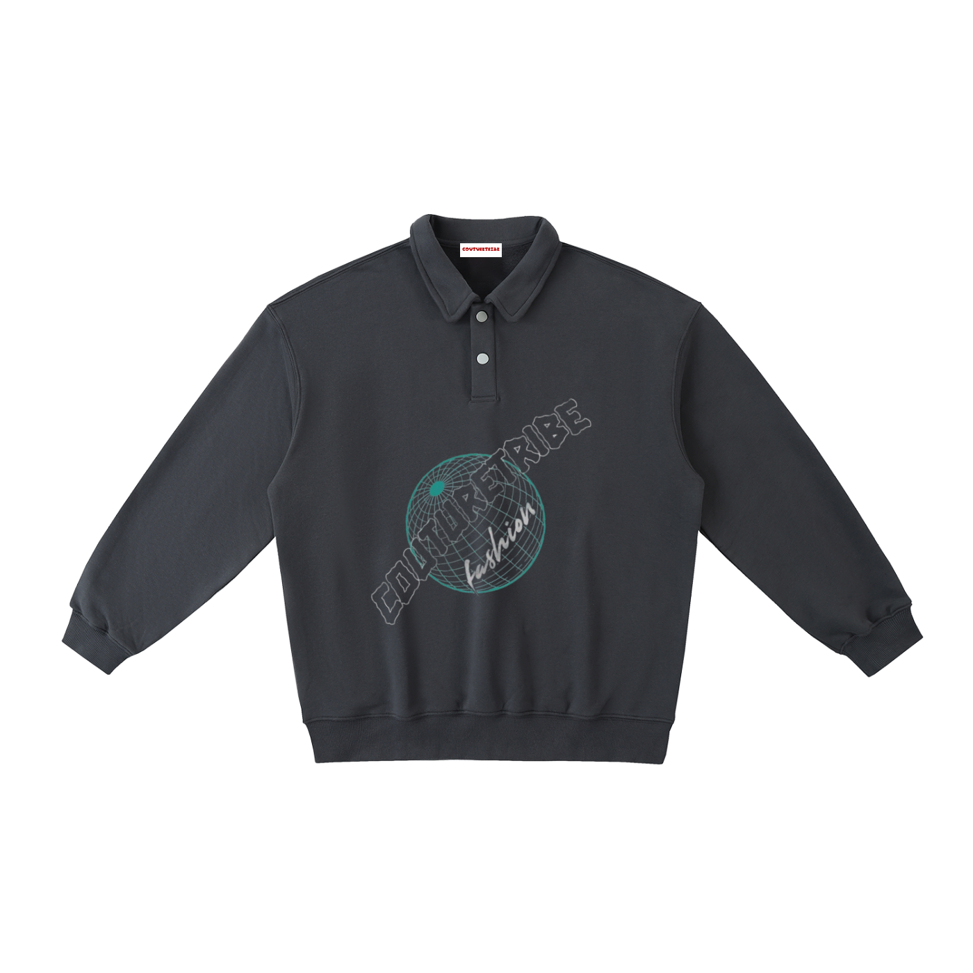 Heavyweight Polo-Collar Sweatshirt