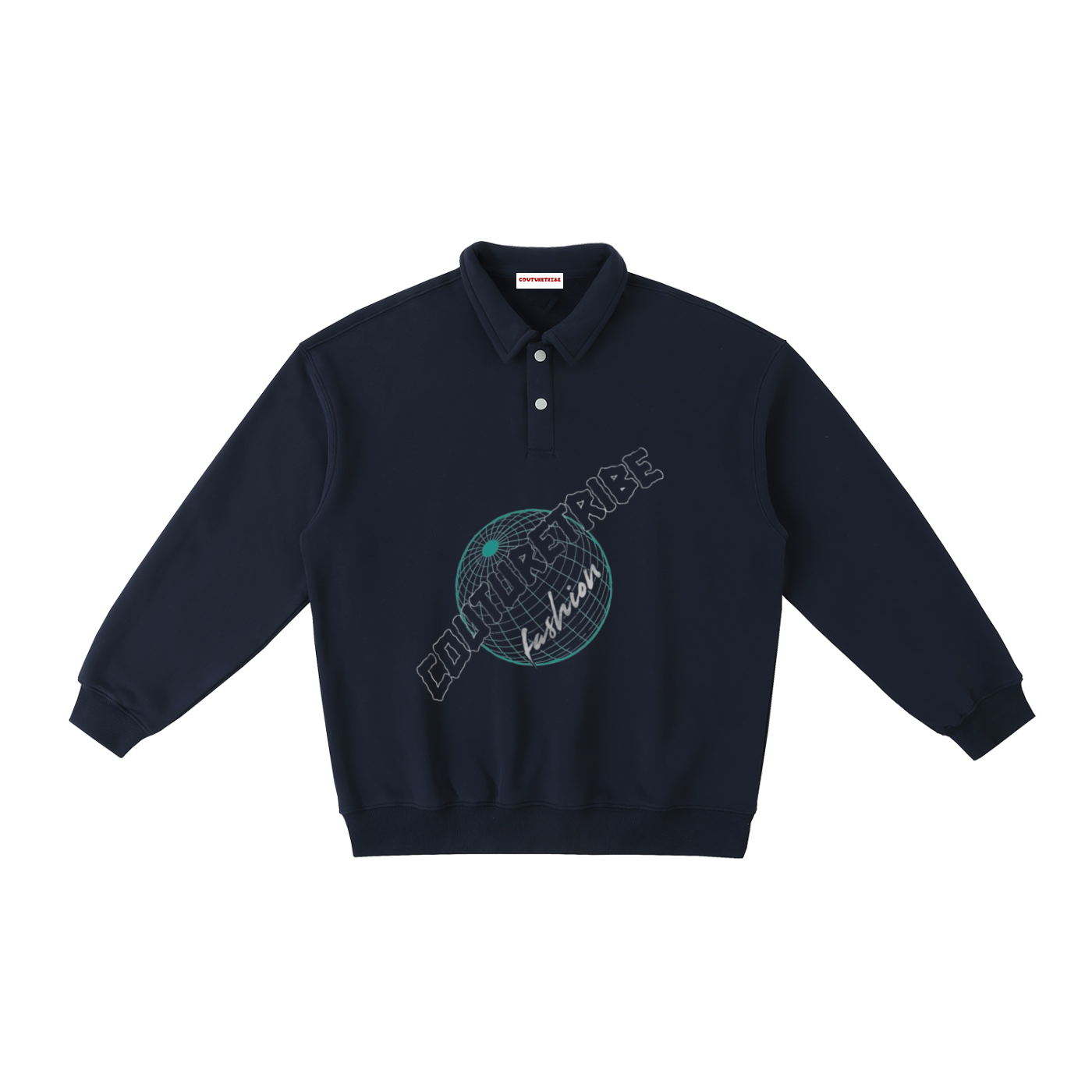 Heavyweight Polo-Collar Sweatshirt
