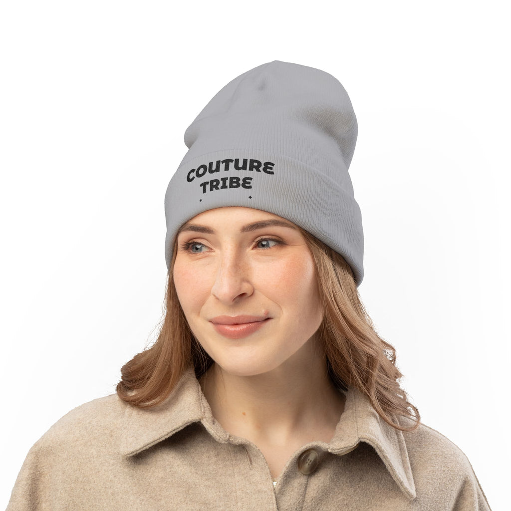 Couture Tribe Embroidered Knit Beanie — Cozy Fashion-Forward Winter Hat