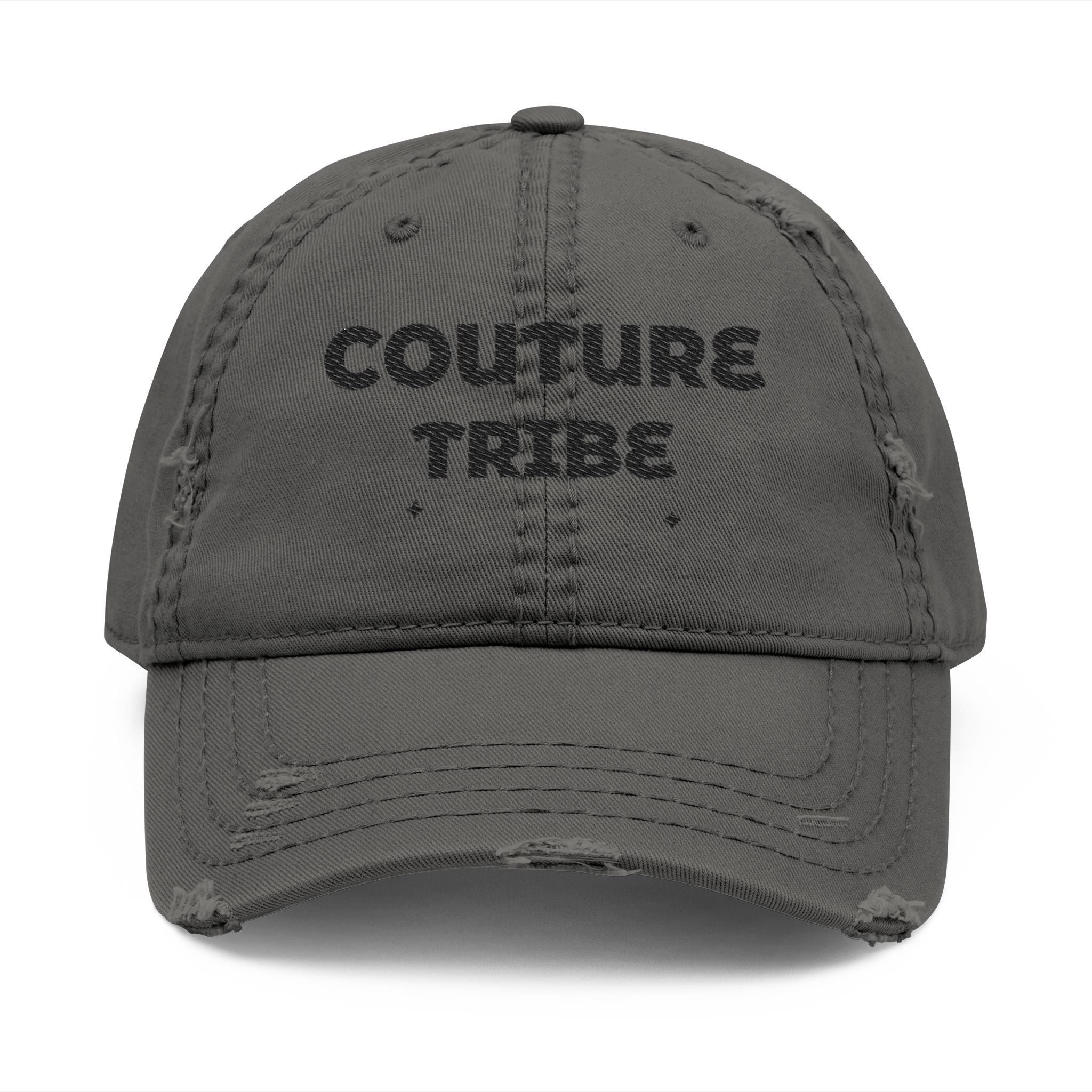 Distressed 'Couture Tribe' Embroidered Dad Hat