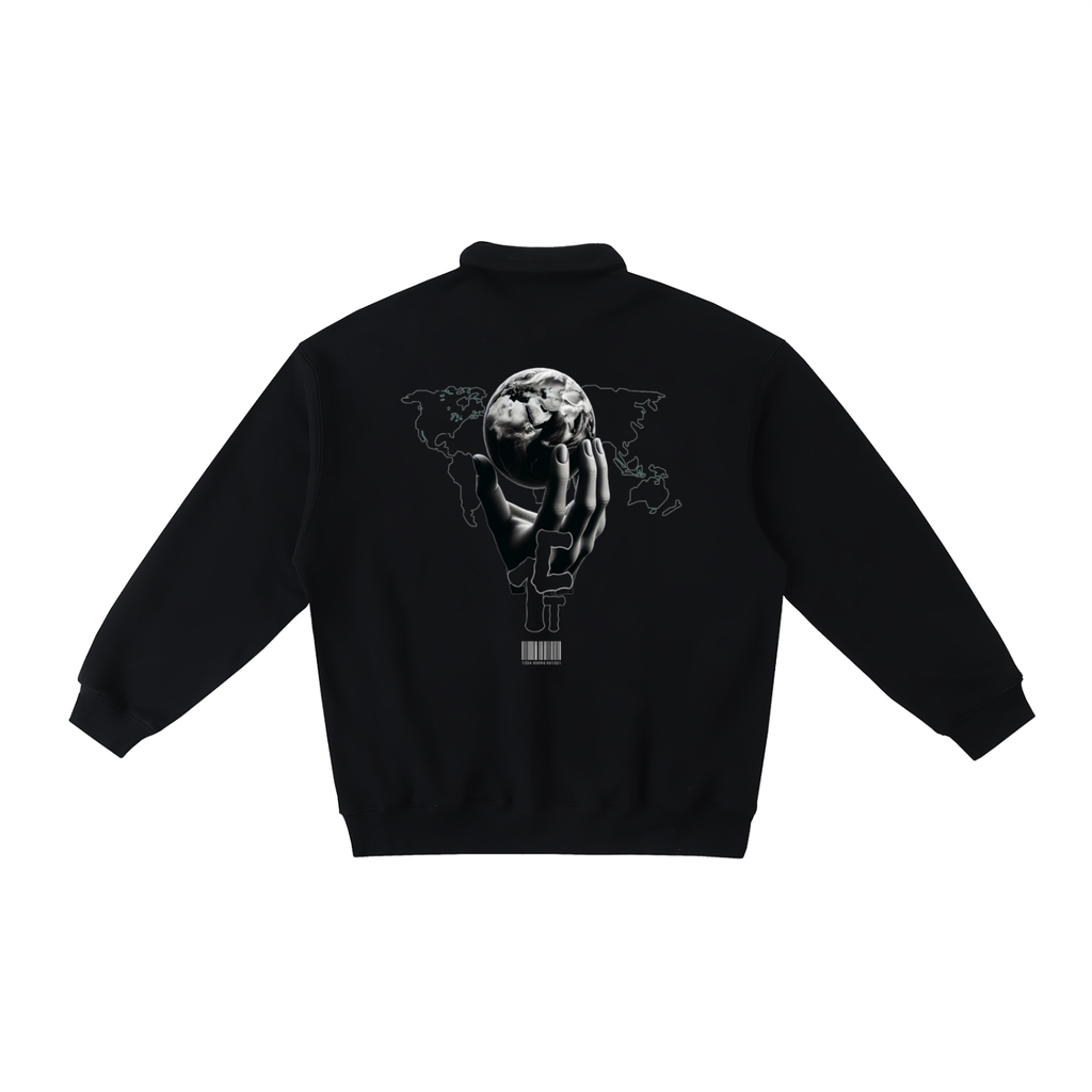 Heavyweight Polo-Collar Sweatshirt