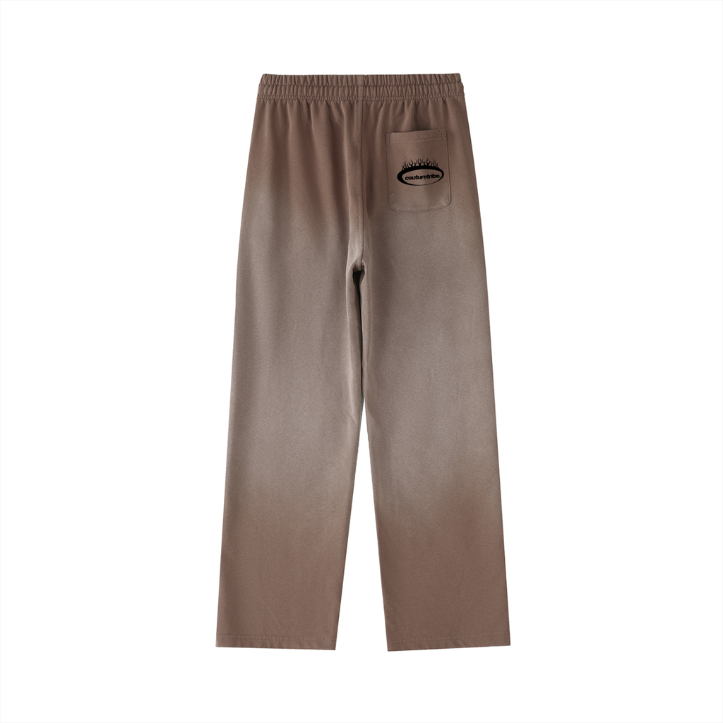 Vintage Washed Gradient Straight-Leg Sweatpants