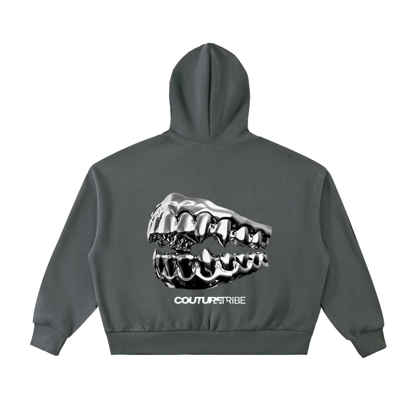 Fleeced Full-Zip Boxy Hoodie