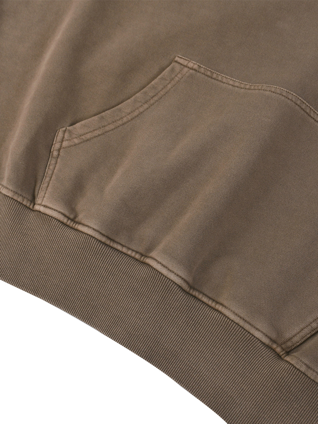 Snow Washed Tape Raw Edge Hoodie