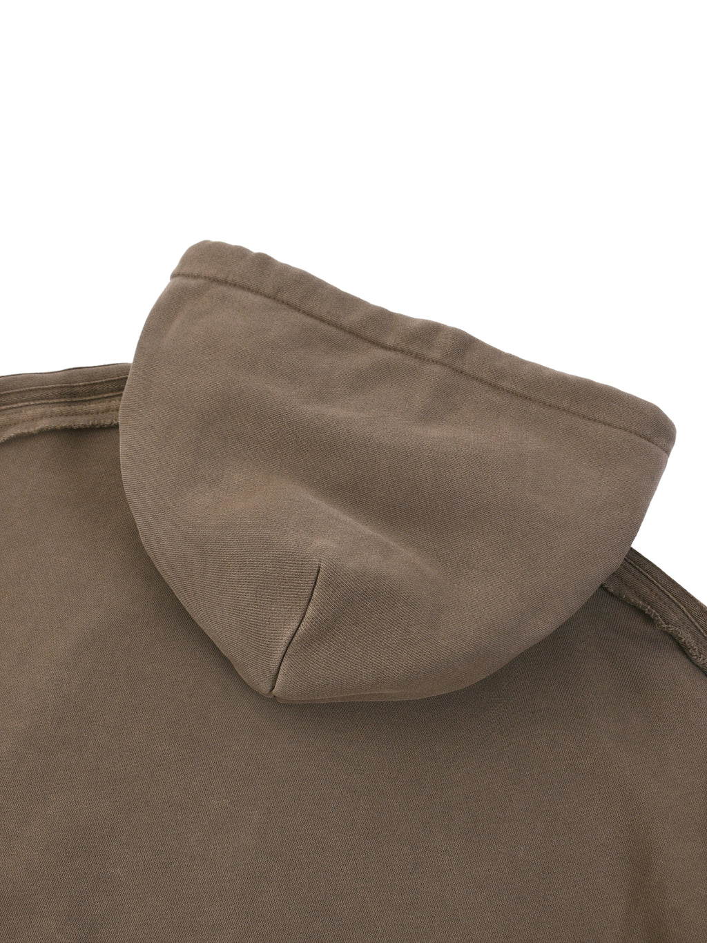 Snow Washed Tape Raw Edge Hoodie