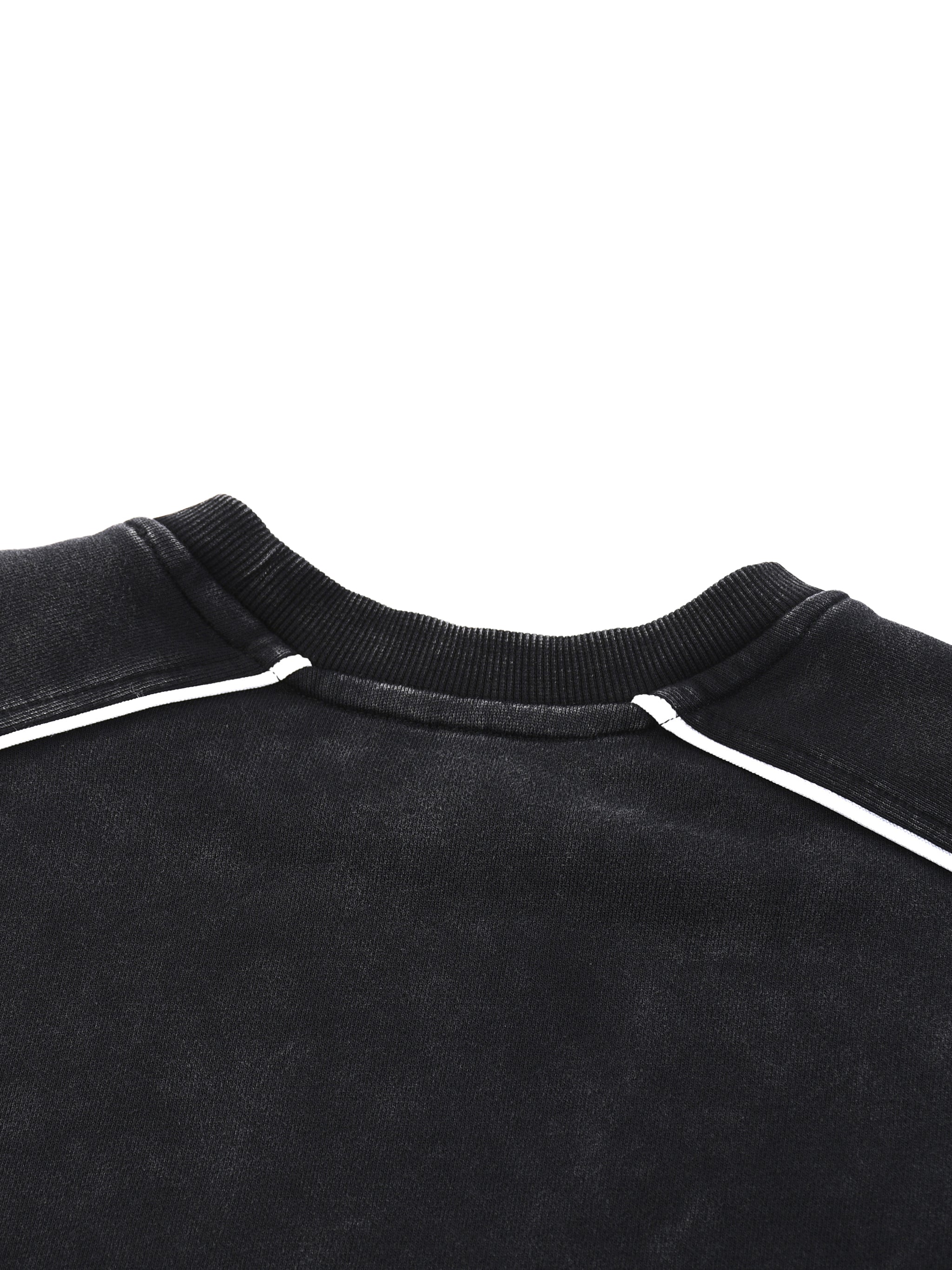 Mineral Wash Piping Raw Hem Sweatshirt